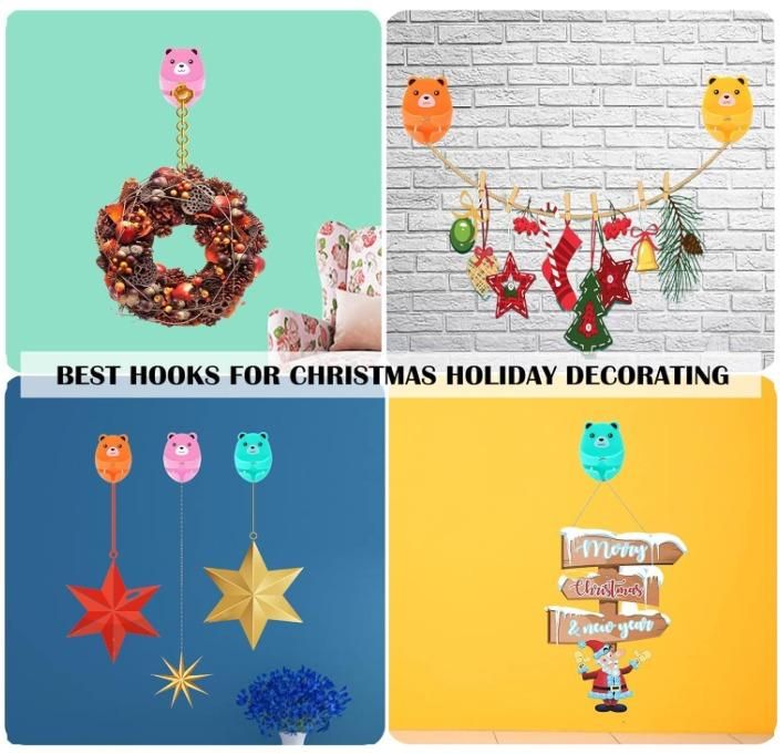 Self-Adhesive Bear Hooks for Kitchen (Pack Of 8)