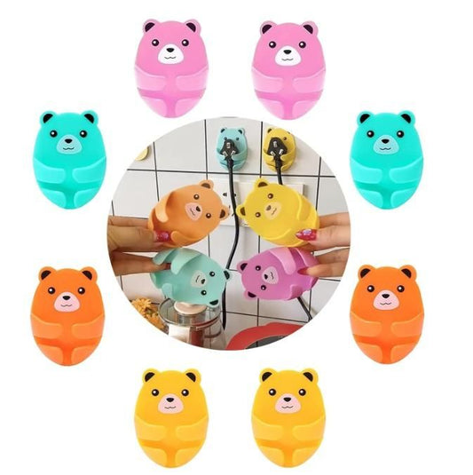 Self-Adhesive Bear Hooks for Kitchen (Pack Of 8)